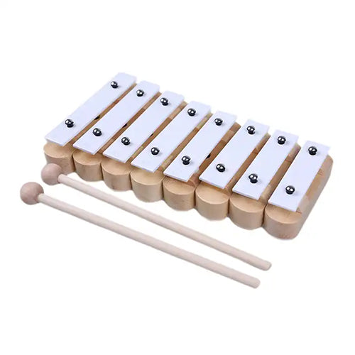 32-Note Xylophone Educational Glockenspiel Wooden Base Solid