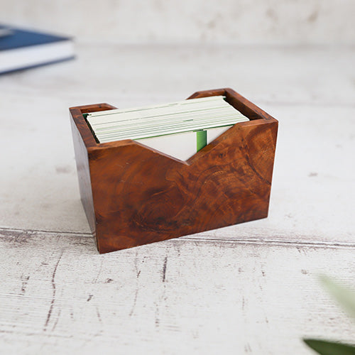 Thuya Wood Card Holder