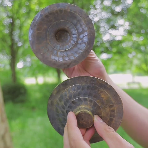 Vietnamese brass hand cymbals sound demonstration